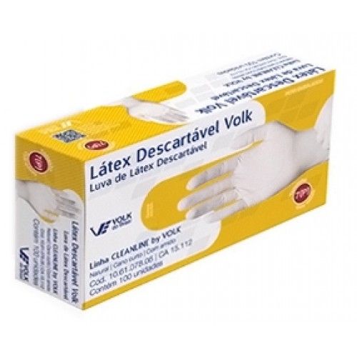 LUVA LATEX VOLK C 100 UNID