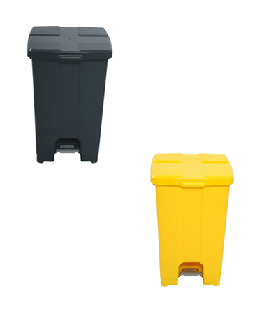 lixeira quadrada 60l com pedal jsn diversas cores